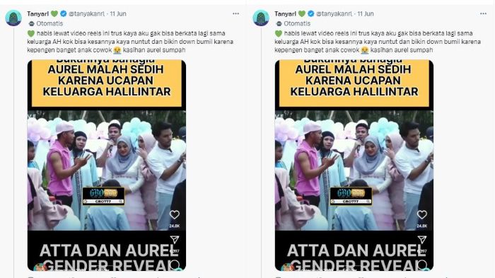 Video gender reveal anak kedua Aurel Hermansyah