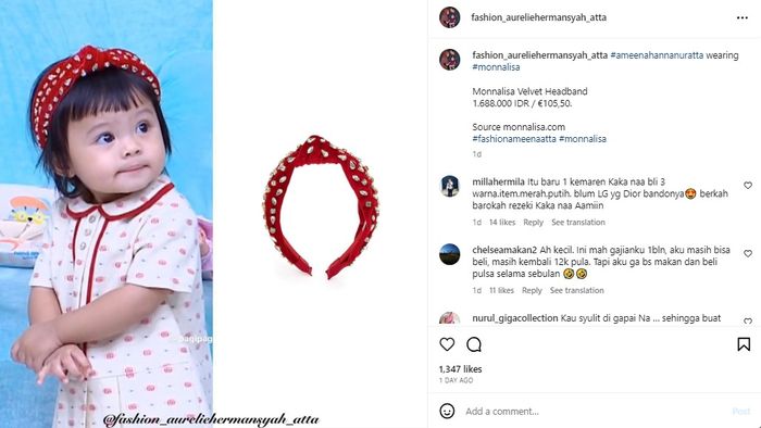 Bando Ameena berharga fantastis