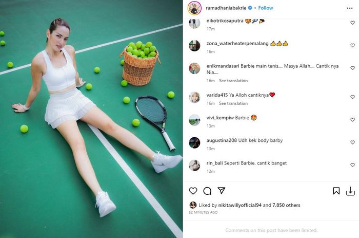 Komentar netizen di unggahan Nia Ramadhani