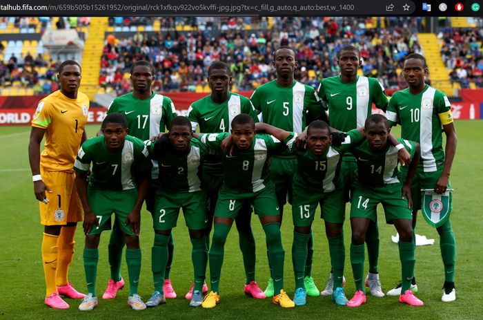 Skuad Nigeria yang berhasil menjuarai Piala Dunia U-17 2015 di Chile.