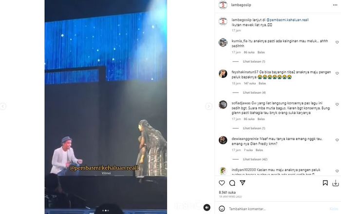 Mutia Ayu dan Gewa saat bertemu hologram Glenn Fredly