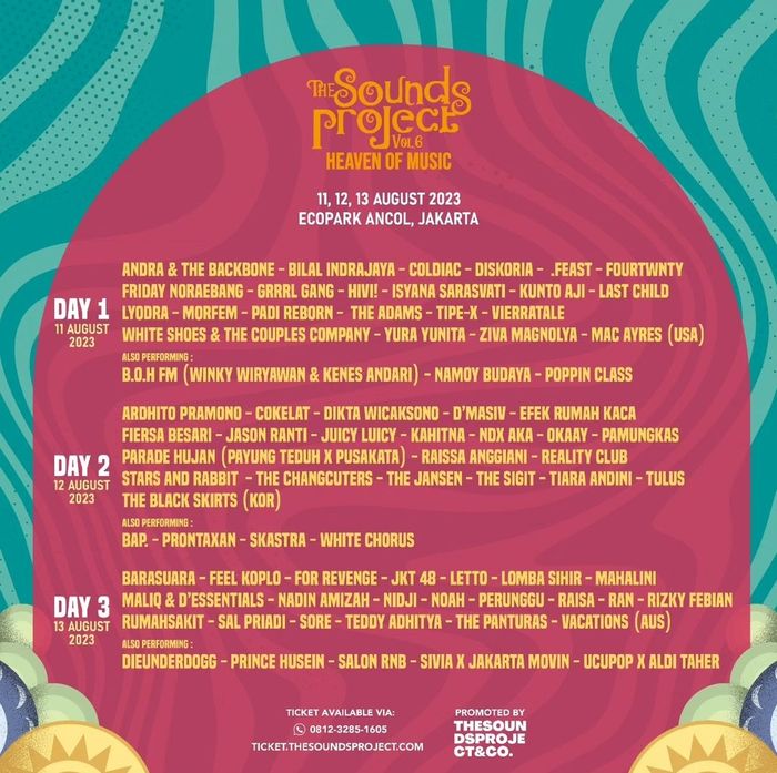 The Sounds Project 2023 Siap Hadirkan 80 Musisi Lokal dan Internasional