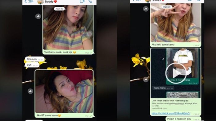 Chat Meylisa Zaara dan RK Atok suaminya yang ternyata selingkuh dengan pria lain