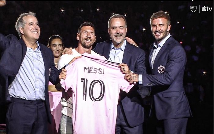 Momen perkenalan Lionel Messi di Inter Miami.