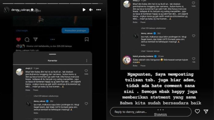 Ibunda Happy Asmara komentari unggahan Denny Caknan