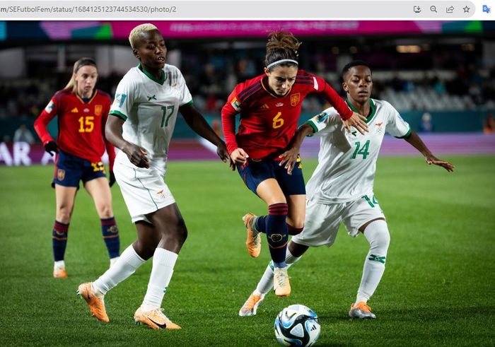Aksi gelandang mungil timnas wanita Spanyol, Aitana Bonmati, dalam laga melawan timnas wanita Zambia di matchday 2 Piala Dunia Wanita 2023, Rabu (26/7/2023).