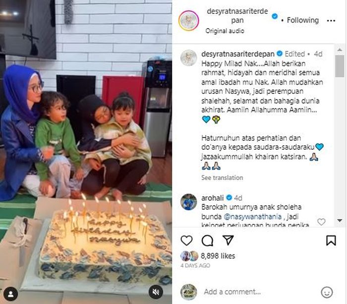 Unggahan Desy Ratnasari