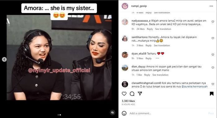 Amora Lemos Ungkap Isi Hati ke Aurel Hermansyah