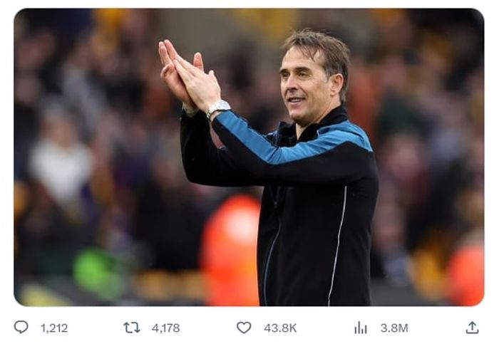 Julen Lopetegui tinggalkan Wolverhampton hanya beberapa hari jelang duel kontra Manchester United sebagai laga pertama mereka di Liga Inggris 2023-2024.