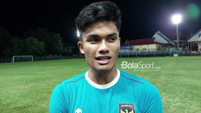 Ramadhan Sananta saat latihan timnas U-23 Indonesia di Longnanok Stadium, Rayong, Thailand pada Rabu (23/8/2023) jelang semifinal Piala AFF U-23 2023 lawan Thailand.