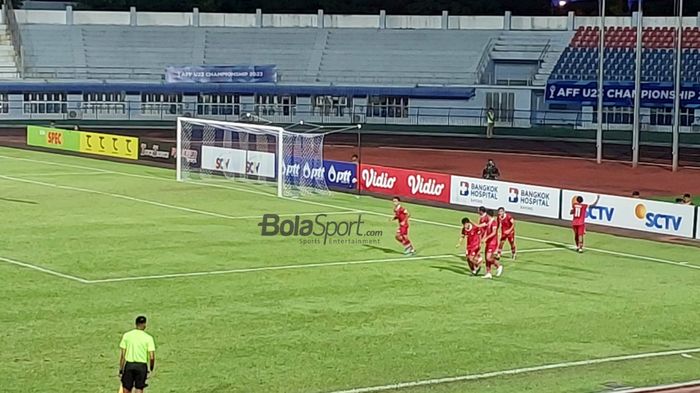 Timnas U-23 Thailand vs Timnas U-23 Indonesia di semifinal Piala AFF U-23 2023.