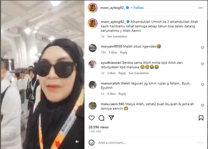 Umi Kalsum dapat hujatan usai lakukan siaran langsung saat umrah