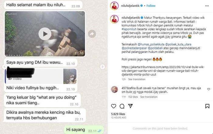 Niluh Djelantik beri peringatak ke pasangan mesum
