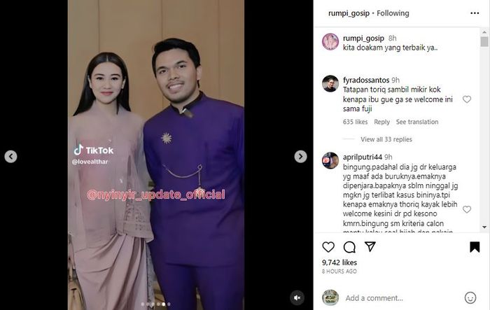 Aaliyah Massaid dan Thariq Halilintar