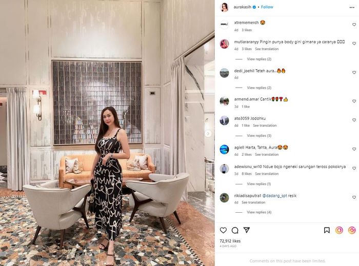 Komentar netizen dalam postingan Aura Kasih