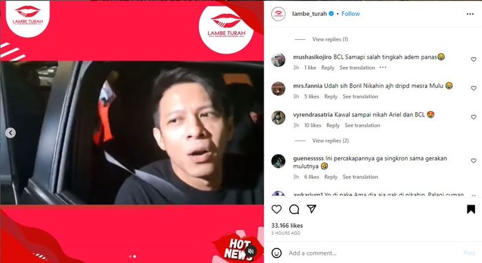 Kepergok Cium Pipi Bunga Citra Lestari, Ariel Noah Buru-buru Beri Klarifikasi, Netizen : Udah Sih Nikahin Aja