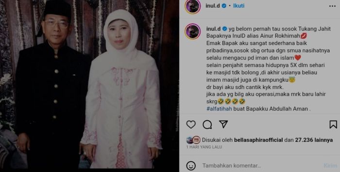 Ibunda Inul Daratista berparas cantik jelitaInstagram @inul.d