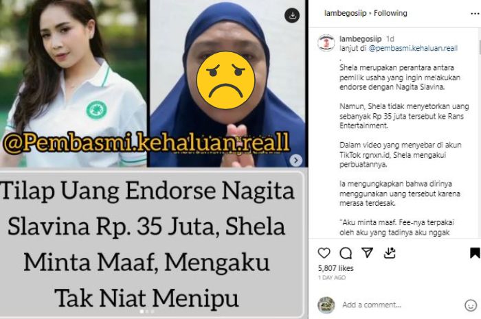 Karyawan Raffi Ahmad mengaku memakai uang endorse milik Nagita Slavina.