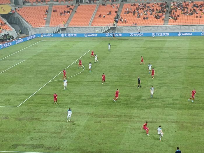 Suasana pertandingan Timnas U-17 Inggris vs Timnas U-17 Iran.