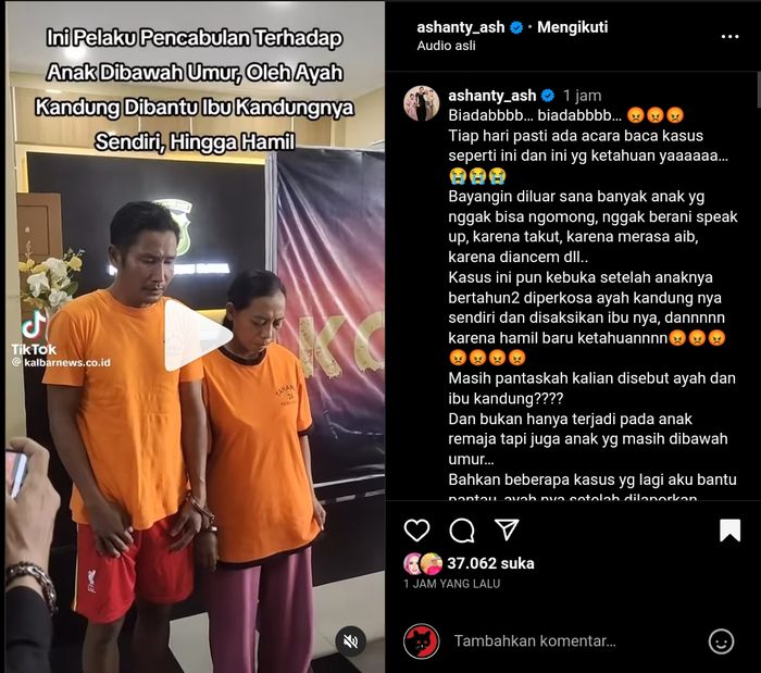 Ashanty Miris Lihat Kasus Pelecehan Seksual Orang Tua Terhadap Anak Kian Meraja Lela, Istri Anang Nyesek: Dunia Makin Gila!