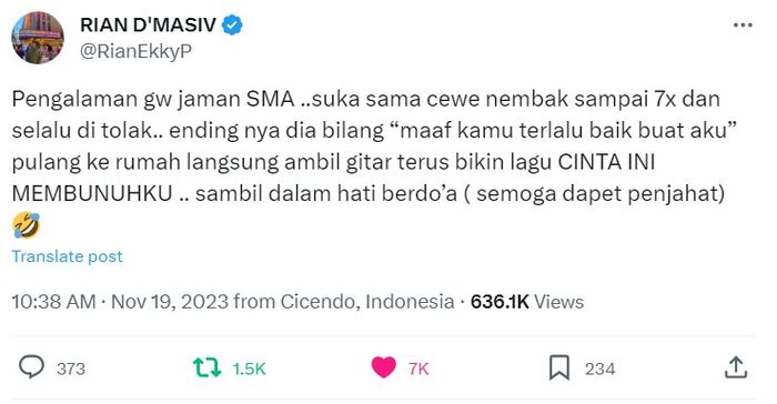 Pengalaman pahit artis Rian D'Masiv