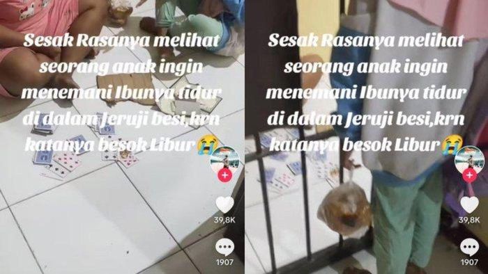 Detik-detik seorang anak temani ibunya di sel penjara