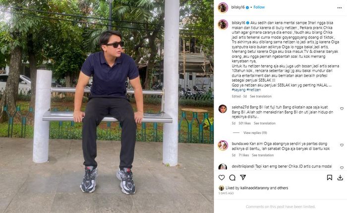 
Unggahan Billy Syahputra