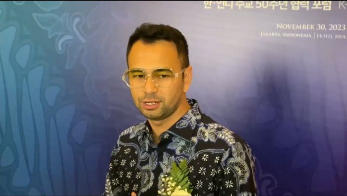 Raffi Ahmad ditemui di Hotel Mulia Senayan, Jakarta Pusat, Kamis (30/11/2023).