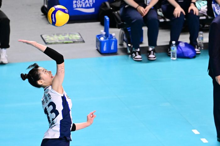 Middle blocker Hwaseong IBK Altos, Choi Jeong-min pada Liga Voli Korea 2023-2024