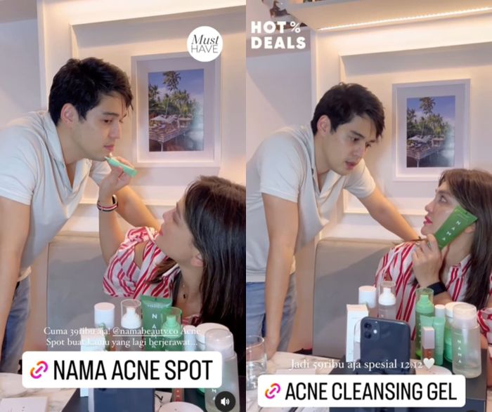 Luna Maya dan Maxime Bouttier tampil romantis saat endorse produk