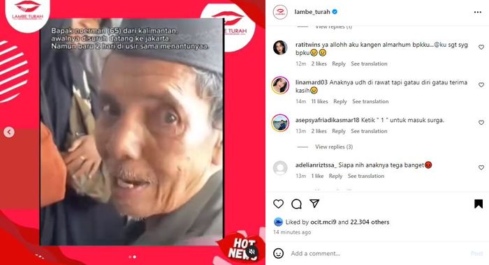 Kakek asal Kalimantan diusir menantu dan cucu saat ke Jakarta bikin netizen iba
