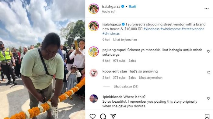 Ni Luh dapat kejutan rumah dari Isaiah Garza