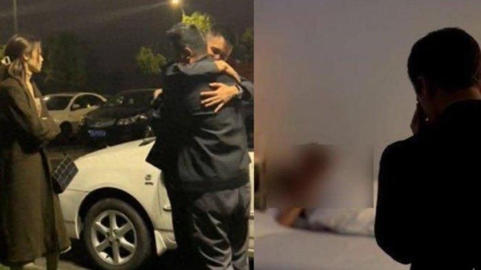Momen suami peluk selingkuhan istrinya dan mengucapkan terimakasih  