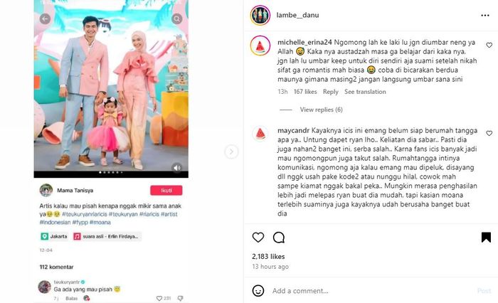 Teuku Ryan jawab sindiran soooal Ria Ricis