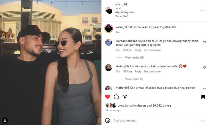 Alyssa Daguise bersama pacar bulenya.