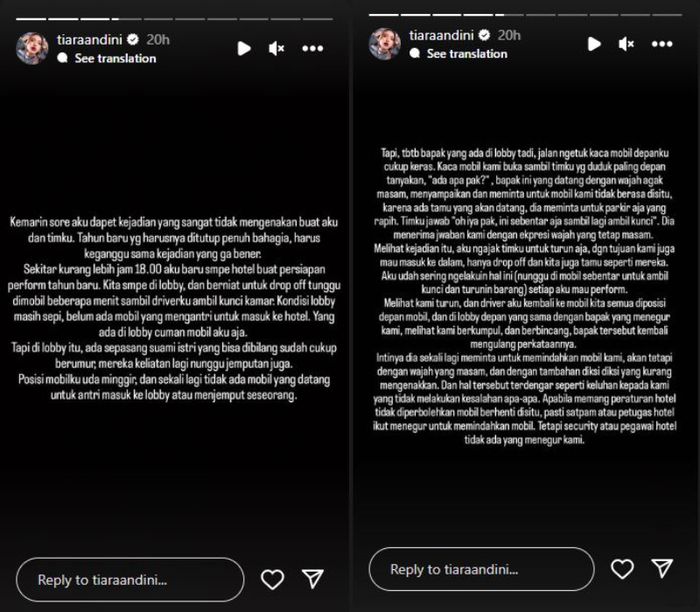 Tiara Andini dan timnya diduga mengalami <a href='https://jatim.tribunnews.com/tag/kekerasan' title='kekerasan'>kekerasan</a> saat hendak manggung di acara Tahun Baru.