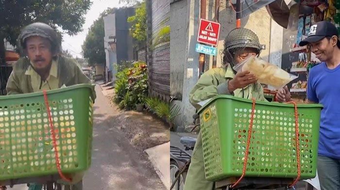 Sosok artis yang berjualan kerupuk pakai sepeda