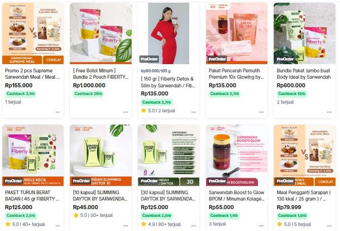 Harga jus herbal yang dijual Sarwendah