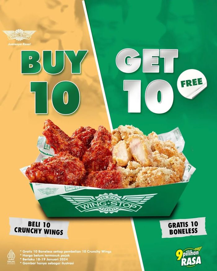 Jangan Lewatkan Promo Wingstop Beli 10 Gratis 10, Cuma Sampai Hari Ini! Grid Fame