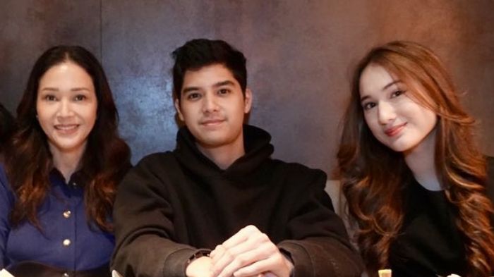 Maia Estianty bersama Al Ghazali dan Laura Moane.