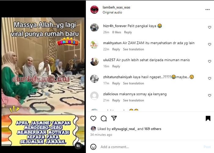 Konon Harga Rumahnya Capai Rp 80 Miliar, April Jasmine Cuma Suguhi Tau dengan Air Putih, Netizen Nyinyir
