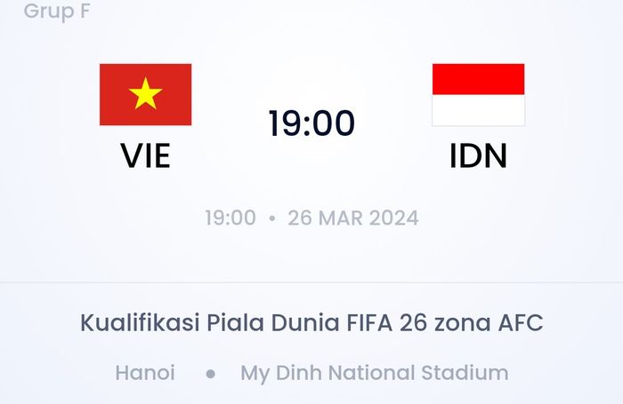 FIFA umumkan venue laga timnas Indonesia vs Vietnam di Kualifikasi Piala Dunia 2026 Zona Asia