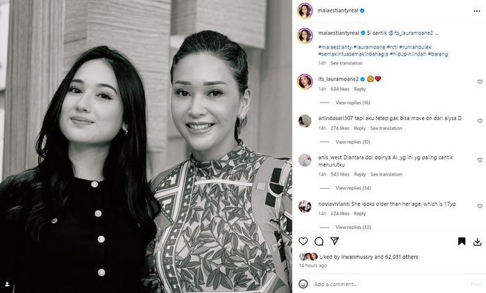 Maia Estianty pamer foto dengan Laura Moane, calon menantu.