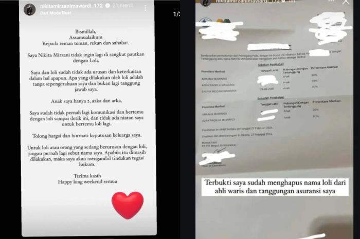 Nikita Mirzani mencoret Lolly dari ahli waris