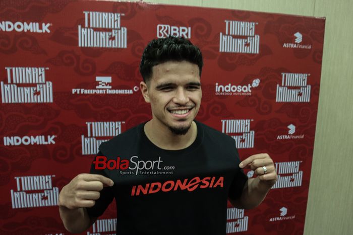 Pemain timnas Indonesia, Ragnar Oratmangoen, saat ditemui di Hotel Fairmont, Senayan, Jakarta, Selasa (19/3/2024).