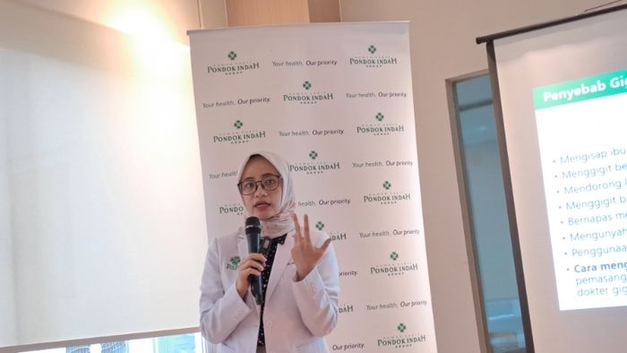 Dokter gigi spesialis anak drg. Alana Aluditasari, dalam media diskusi RS Pondok Indah, Senin (18/3/2024).