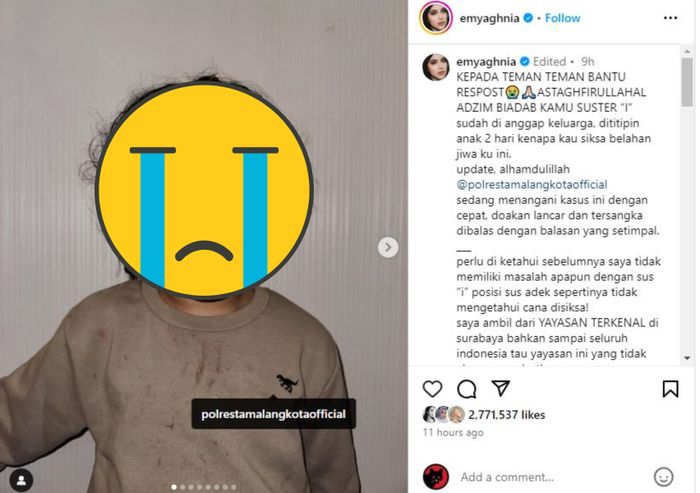 Kronologi Anak Selebgram Aghnia Punjabi Dihajar Baby Sitter hingga Bikin Para Artis Prihatin