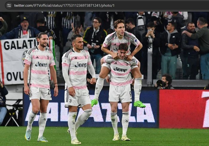 Juventus berhasil memenangkan leg pertama Coppa Italia 2023-2024 kontra Lazio dengan skor 2-0, Selasa (2/4/2024) atau Rabu dini hari WIB.