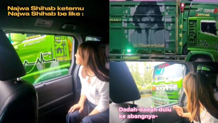 Momen Najwa Shihab kejar truk bergambar dirinya di tol