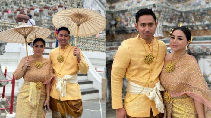 Edwin Bahari dan Anisa Bahar saat liburan ke Thailand.